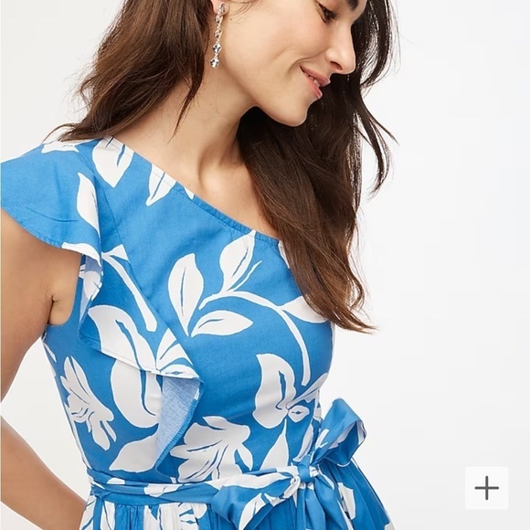 J crew One-shoulder midi dress Santorini White - Picture 2 of 4